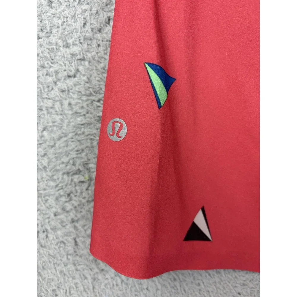 Lululemon Board Shorts Mens 34 Pink Geometric Swim Trunks Zip Pocket Quick Dry